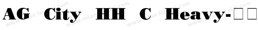 AG City HH C Heavy字体转换